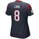 Zennovawear David Carr 8 Houston Texans Women Game Retired Jersey - Navy