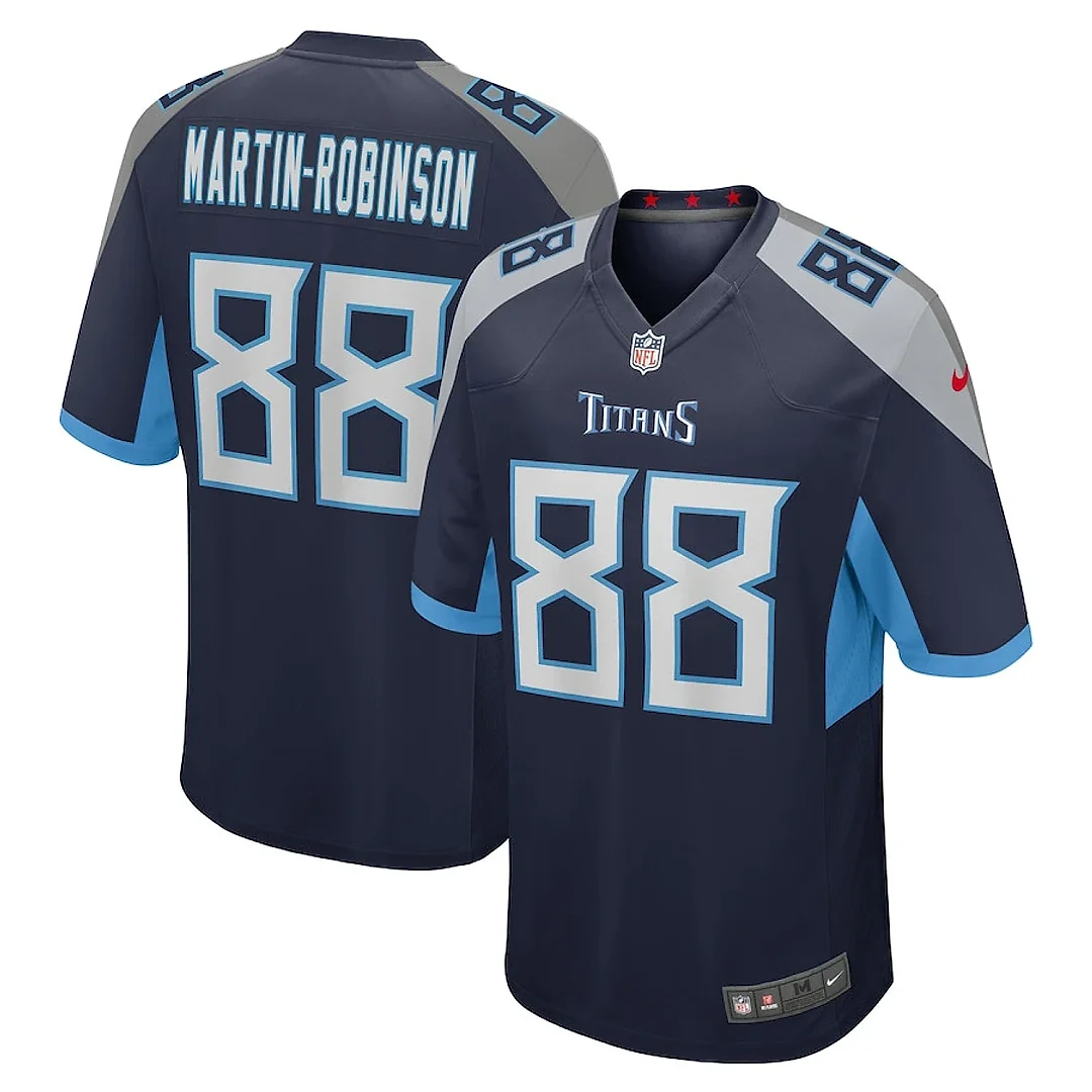 Zennovawear David Martin-Robinson 88 Tennessee Titans Game Men Jersey - Navy