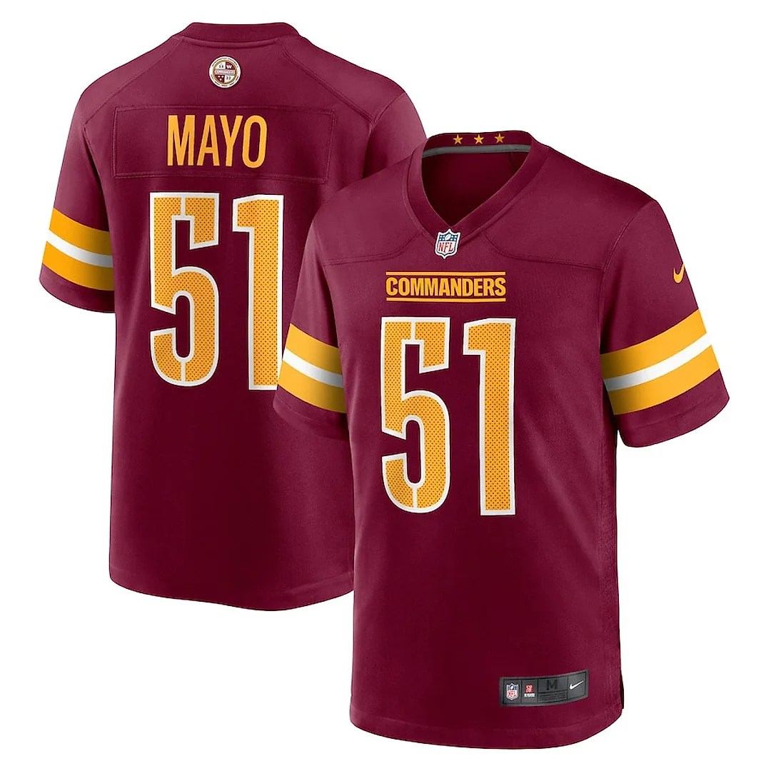 Zennovawear David Mayo 51 Washington Commanders Game Men Jersey - Burgundy