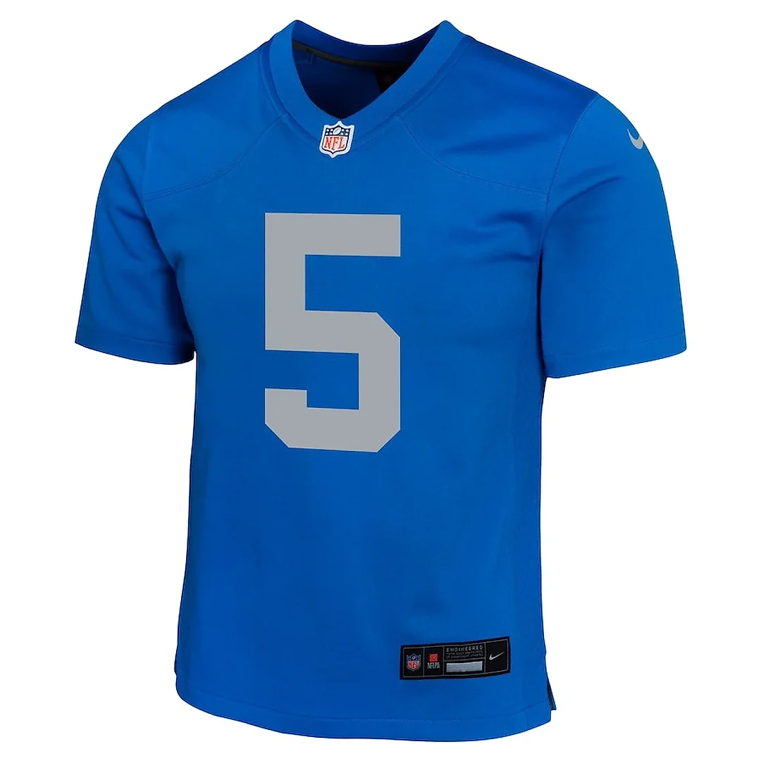Zennovawear David Montgomery 5 Detroit Lions Alternate Game YOUTH Jersey - Blue