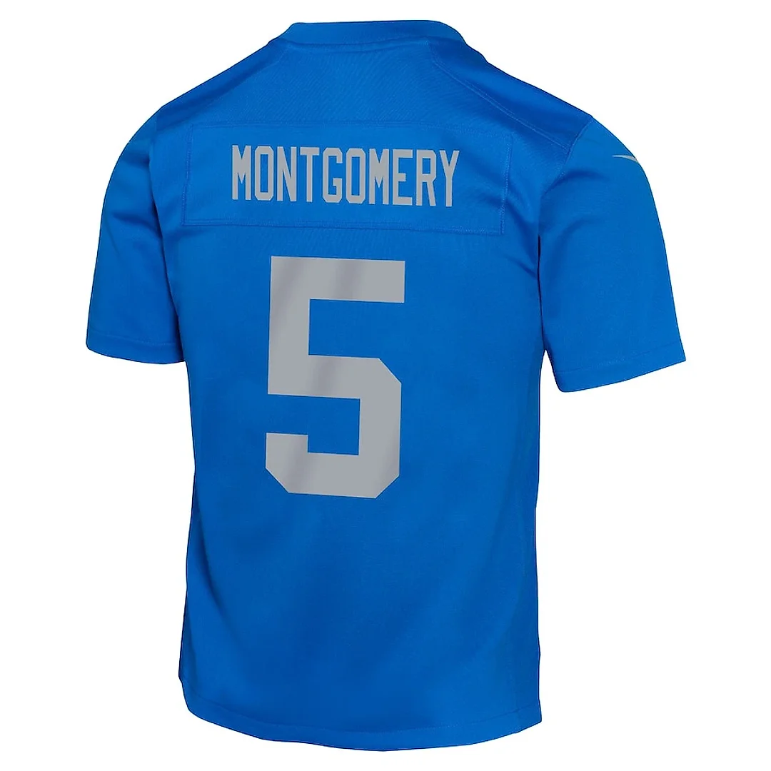Zennovawear David Montgomery 5 Detroit Lions Alternate Game YOUTH Jersey - Blue