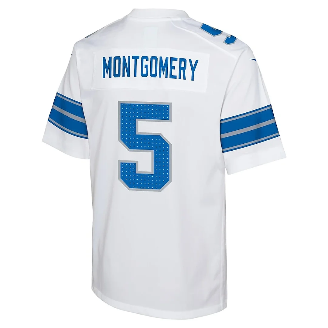 Zennovawear David Montgomery 5 Detroit Lions Player Game YOUTH Jersey - White
