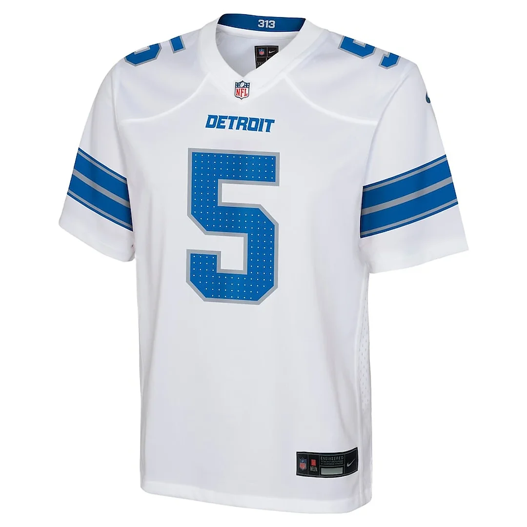 Zennovawear David Montgomery 5 Detroit Lions Player Game YOUTH Jersey - White