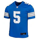 Zennovawear David Montgomery 5 Detroit Lions Team Player Game YOUTH Jersey - Blue