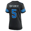 Zennovawear David Montgomery 5 Detroit Lions Women's 2nd Alternate Game Jersey - Black
