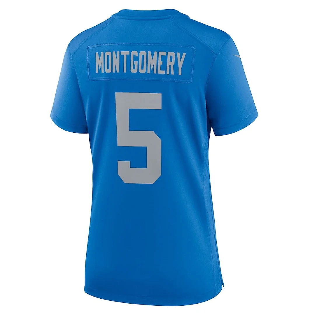 Zennovawear David Montgomery 5 Detroit Lions Women's Alternate Game Jersey - Blue