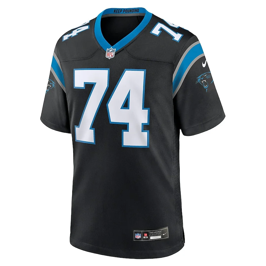 Zennovawear David Sharpe 74 Carolina Panthers Team Game Men Jersey - Black