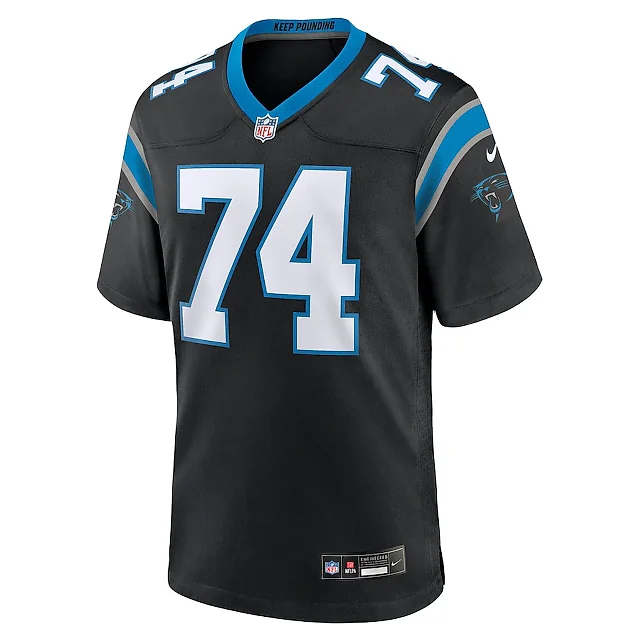 Zennovawear David Sharpe 74 Carolina Panthers Team Game Men Jersey - Black