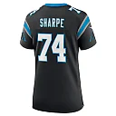 Zennovawear David Sharpe 74 Carolina Panthers Women's Team Game Jersey - Black