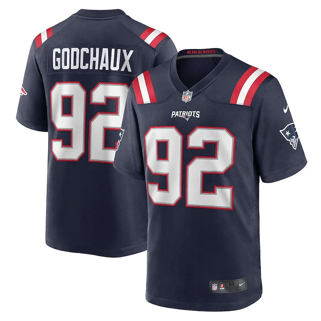 Zennovawear Davon Godchaux 92 New England Patriots Men Game Jersey - Navy