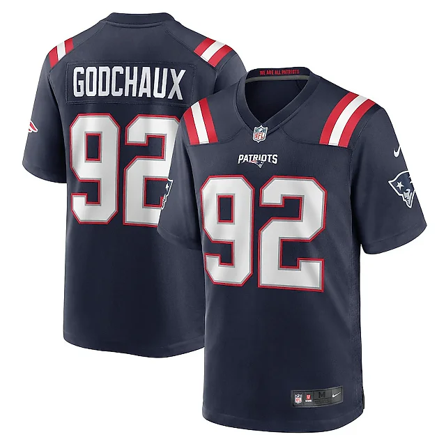 Zennovawear Davon Godchaux 92 New England Patriots Men Game Jersey - Navy