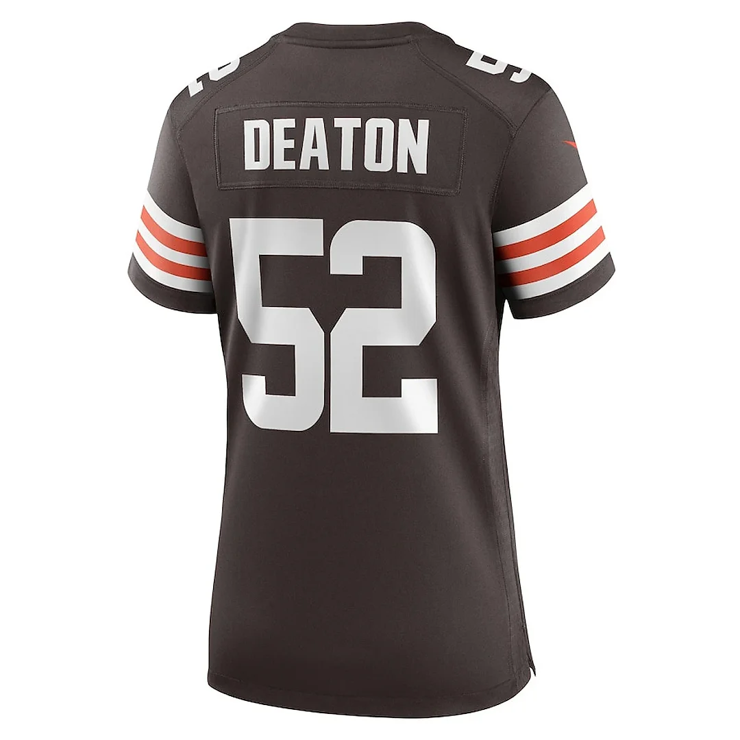 Zennovawear Dawson Deaton 52 Cleveland Browns Women's Game Jersey - Brown