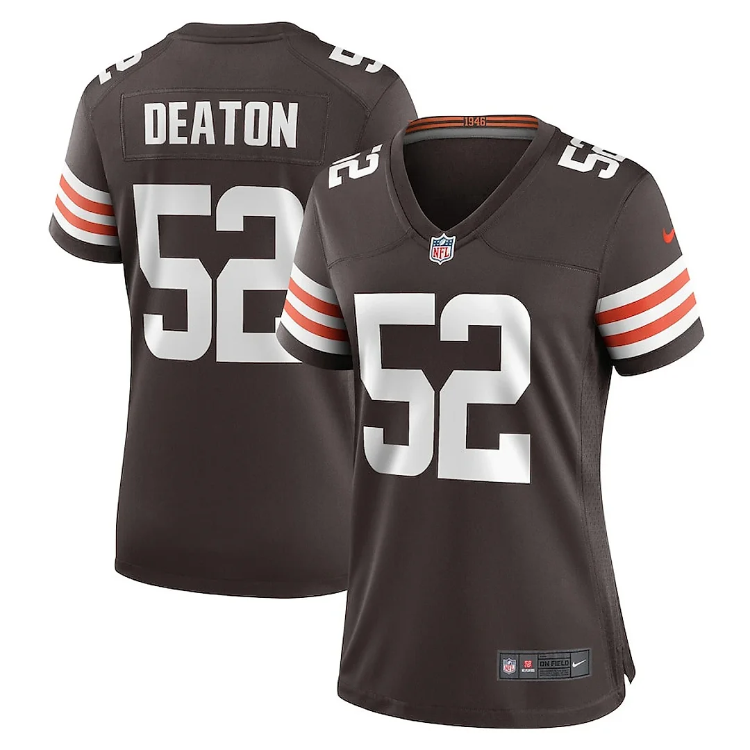 Zennovawear Dawson Deaton 52 Cleveland Browns Women's Game Jersey - Brown