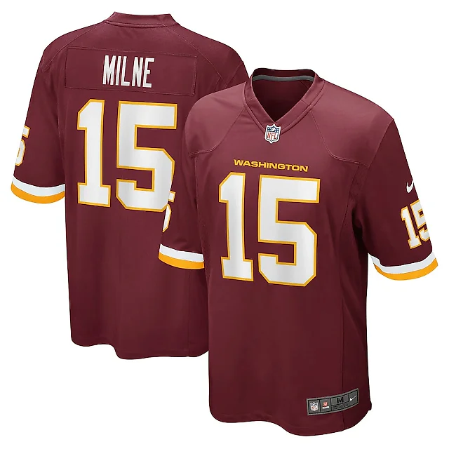 Zennovawear Dax Milne 15 Washington Football Team Men Game Jersey - Burgundy
