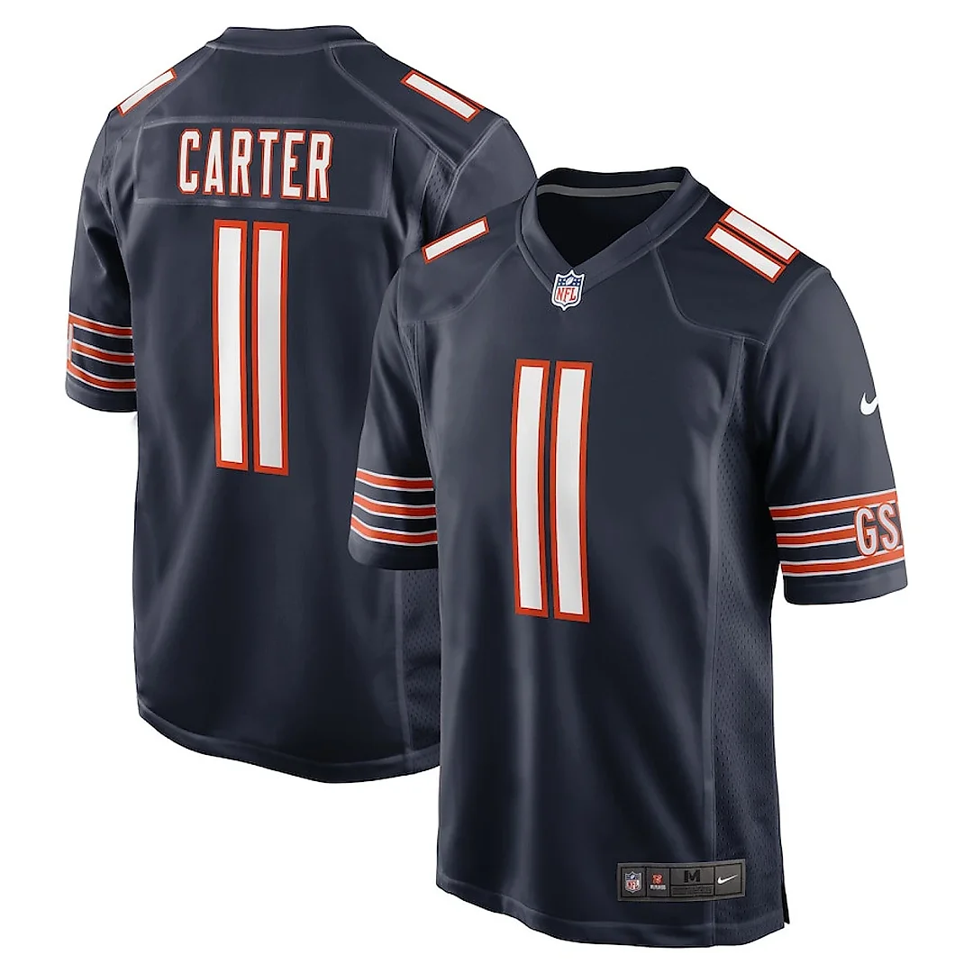 Zennovawear DeAndre Carter 11 Chicago Bears Game Men Jersey - Navy