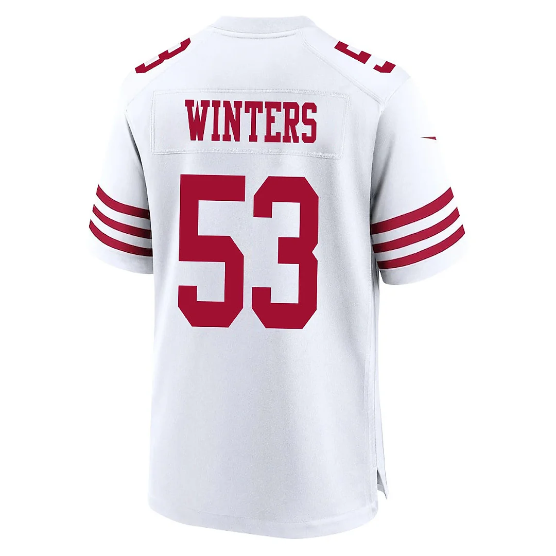 Zennovawear Dee Winters 53 San Francisco 49ers NFC Champions Patch Game Men Jersey - White