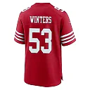 Zennovawear Dee Winters 53 San Francisco 49ers NFC Champions Patch Game Men Jersey - Scarlet