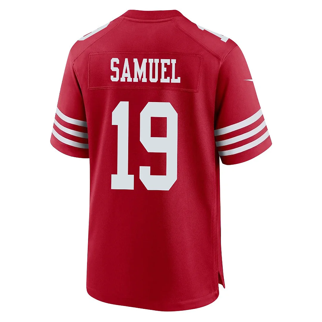 Zennovawear Deebo Samuel 19 San Francisco 49ers NFC Champions Patch Game Men Jersey - Scarlet