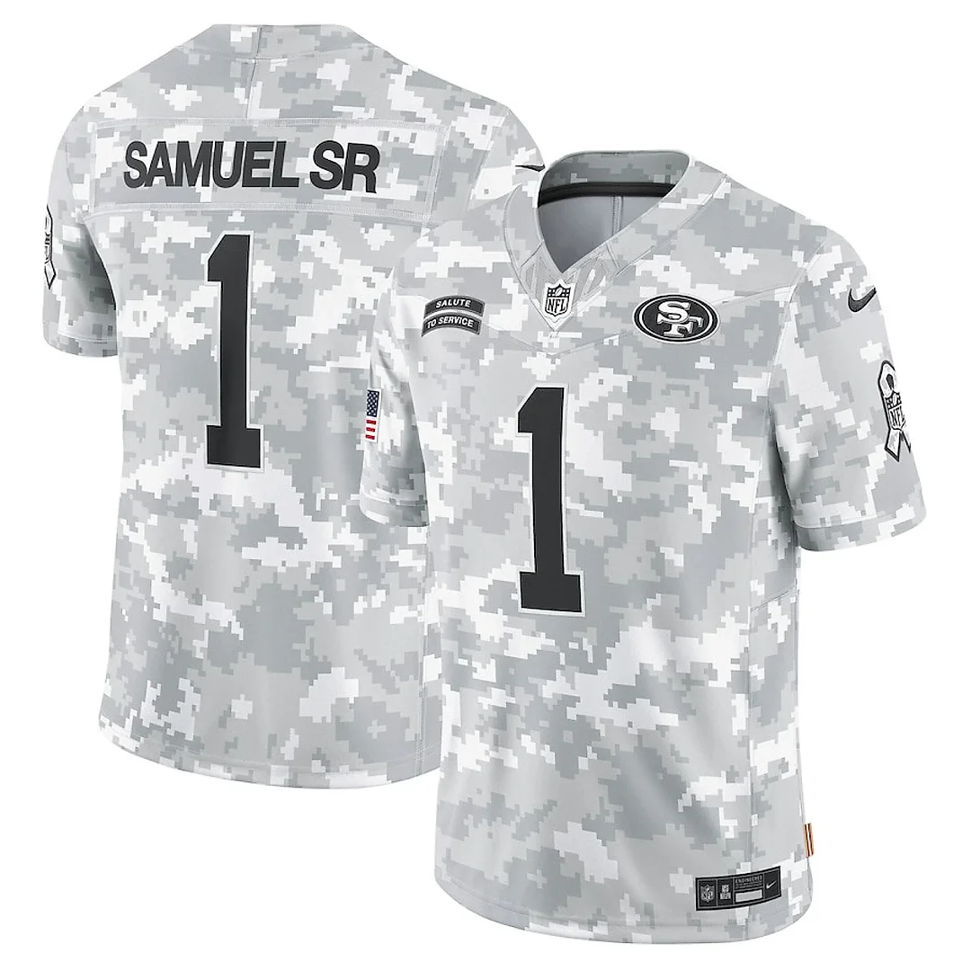 Zennovawear Deebo Samuel Sr 1 San Francisco 49ers 2024 Salute to Service Limited Men Jersey - Arctic Camo
