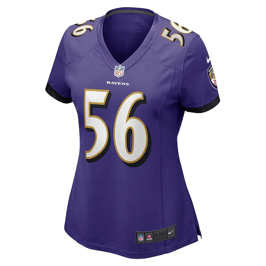 Zennovawear Deion Jennings 56 Baltimore Ravens Women's Game Jersey - Purple