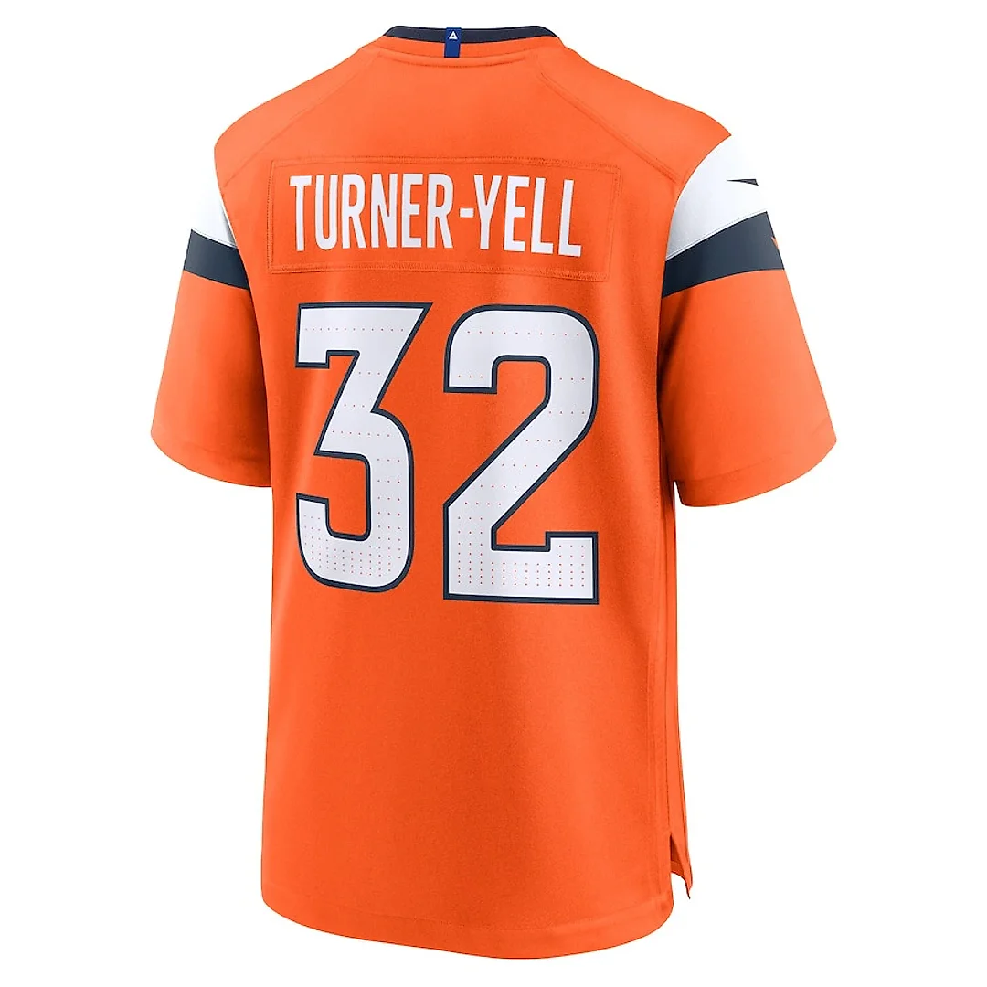Zennovawear Delarrin Turner-Yell 32 Denver Broncos Team Game Men Jersey - Orange