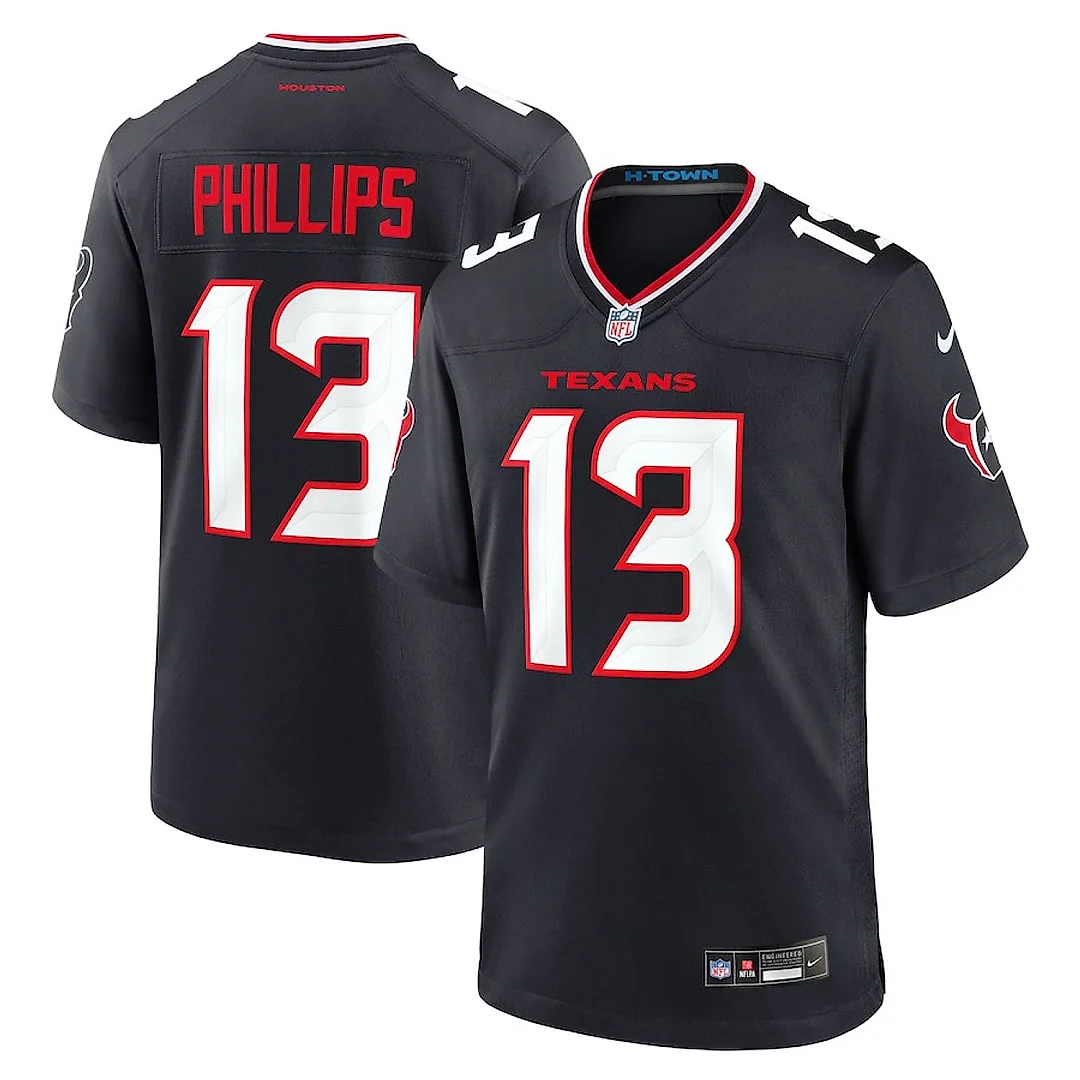 Zennovawear DelShawn Phillips 13 Houston Texans Team Game Men Jersey - Navy