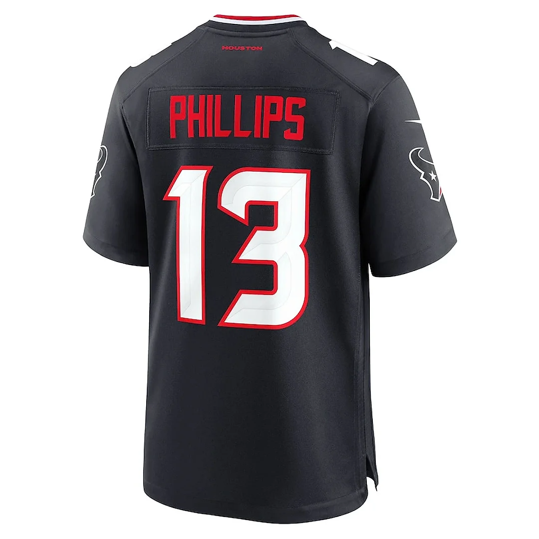 Zennovawear DelShawn Phillips 13 Houston Texans Team Game Men Jersey - Navy