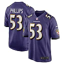Zennovawear Del'Shawn Phillips 53 Baltimore Ravens Team Game Men Jersey - Purple