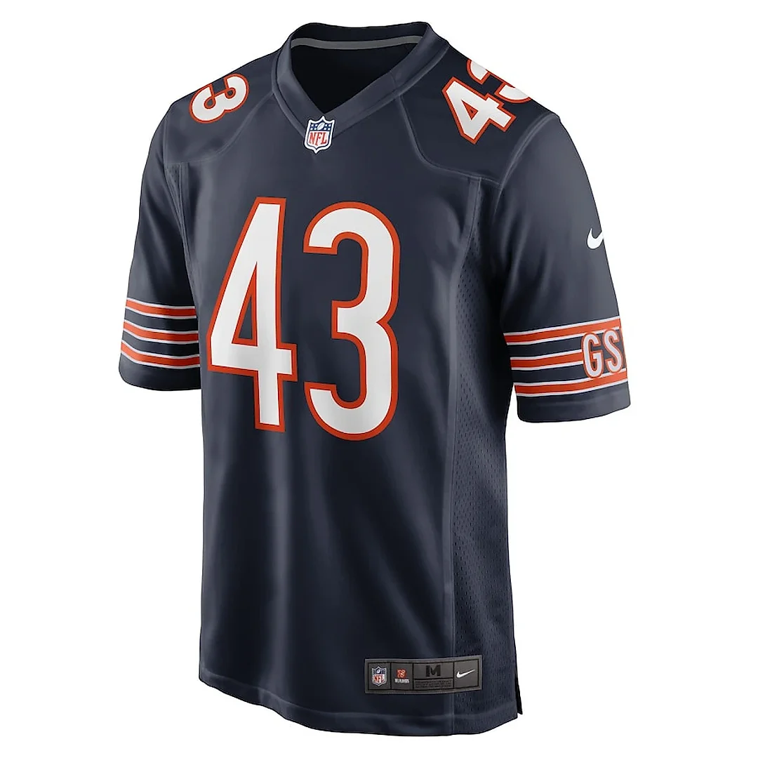 Zennovawear DeMarquis Gates 43 Chicago Bears Game Men Jersey - Navy