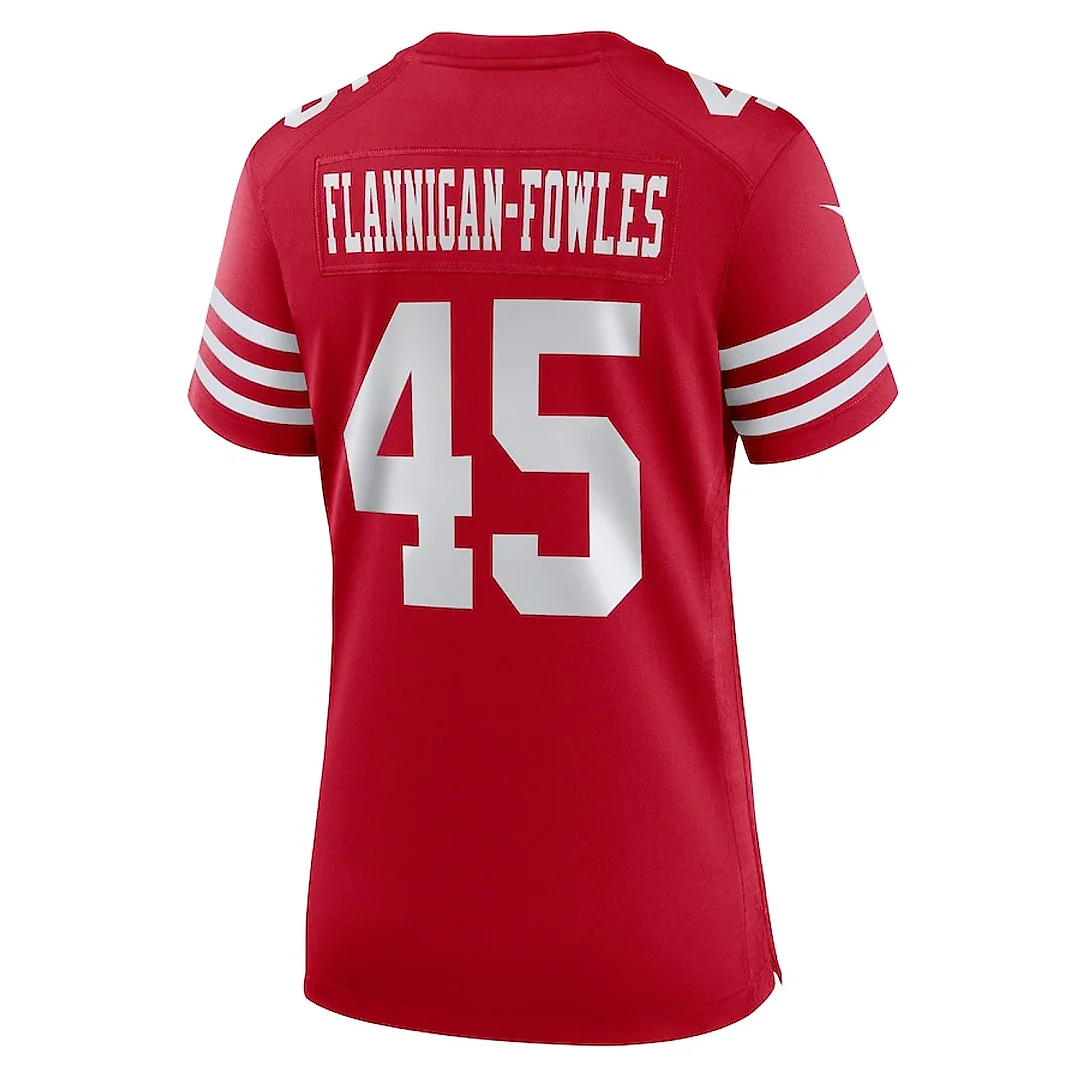 Zennovawear Demetrius Flannigan-Fowles 45 San Francisco 49ers Women's Game Jersey - Scarlet