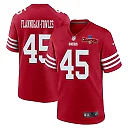 Zennovawear Demetrius Flannigan-Fowles 45 San Francisco 49ers NFC Champions Patch Game Men Jersey - Scarlet