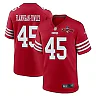 Zennovawear Demetrius Flannigan-Fowles 45 San Francisco 49ers NFC Champions Patch Game Men Jersey - Scarlet