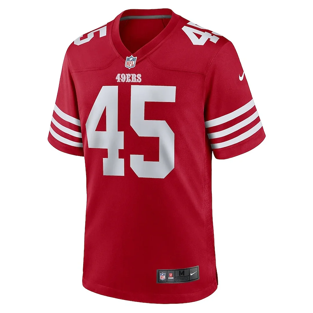 Zennovawear Demetrius Flannigan-Fowles 45 San Francisco 49ers Game Men Jersey - Scarlet