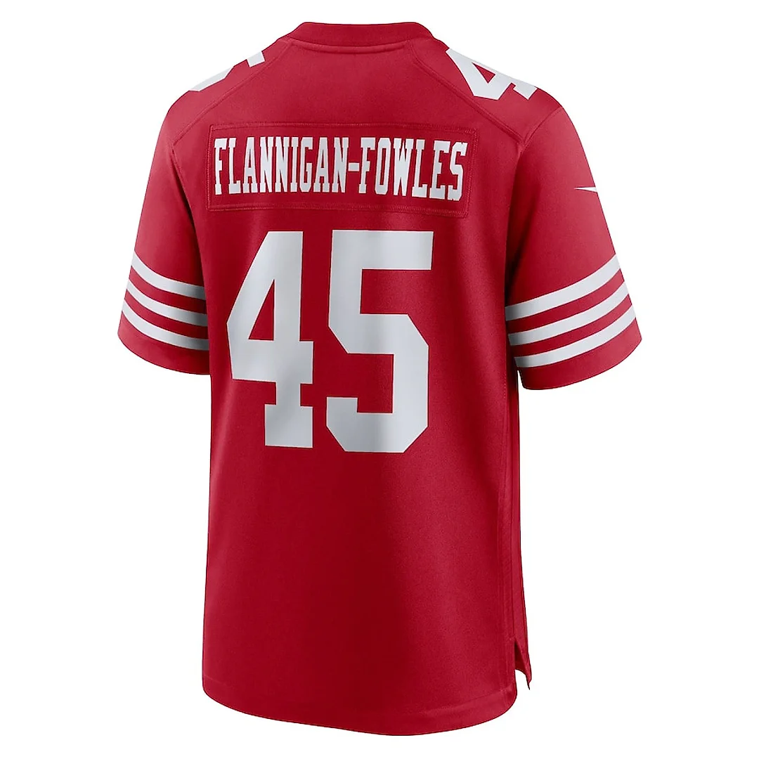 Zennovawear Demetrius Flannigan-Fowles 45 San Francisco 49ers Game Men Jersey - Scarlet