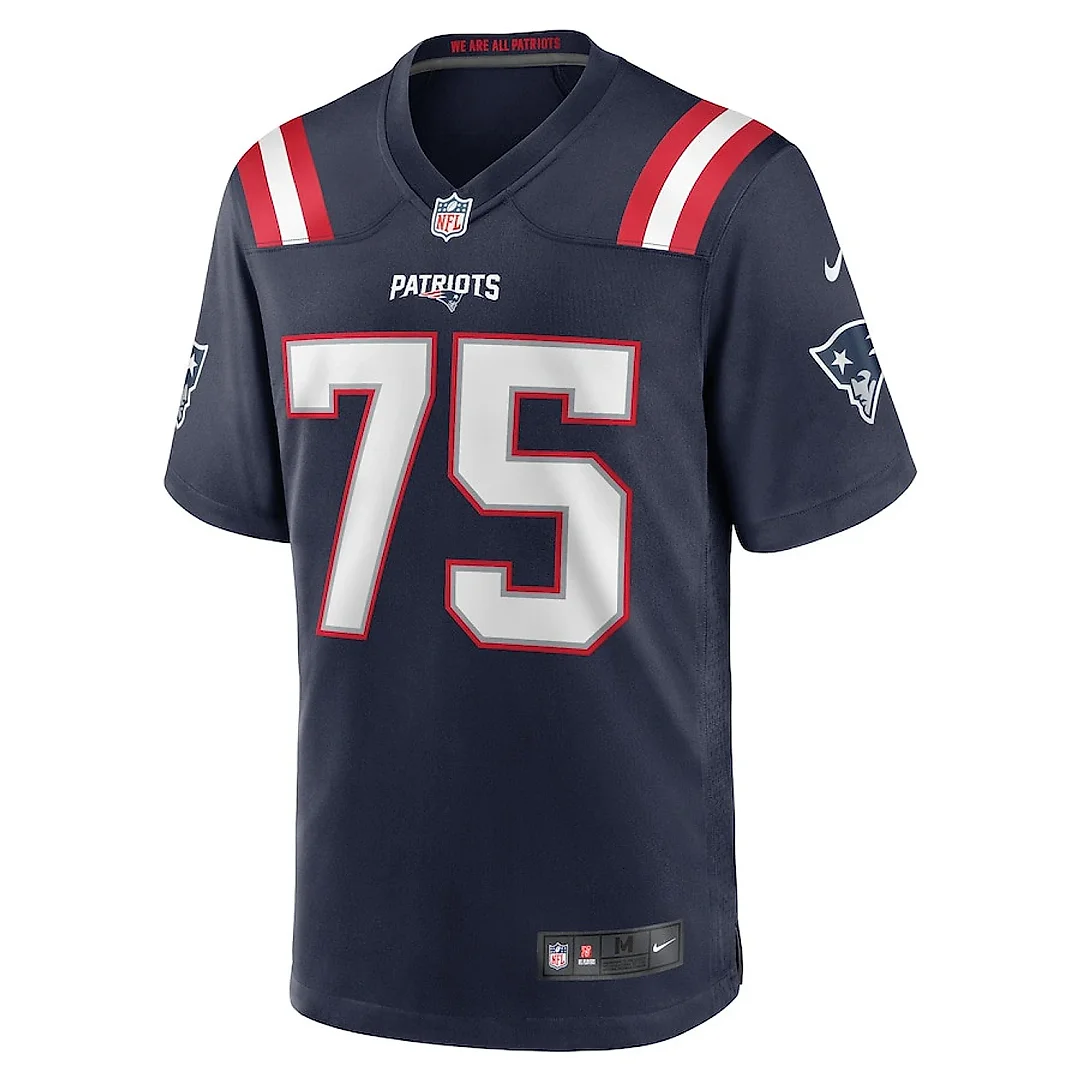 Zennovawear Demontrey Jacobs 75 New England Patriots Game Men Jersey - Navy