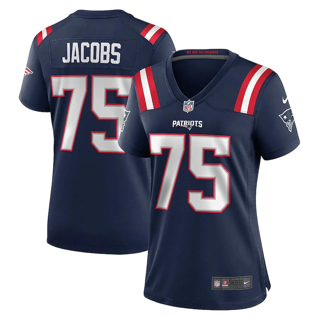 Zennovawear Demontrey Jacobs 75 New England Patriots Women's Game Jersey - Navy