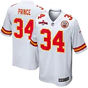Zennovawear Deneric Prince 34 Kansas City Chiefs AFC Champions Patch Game Men Jersey - White