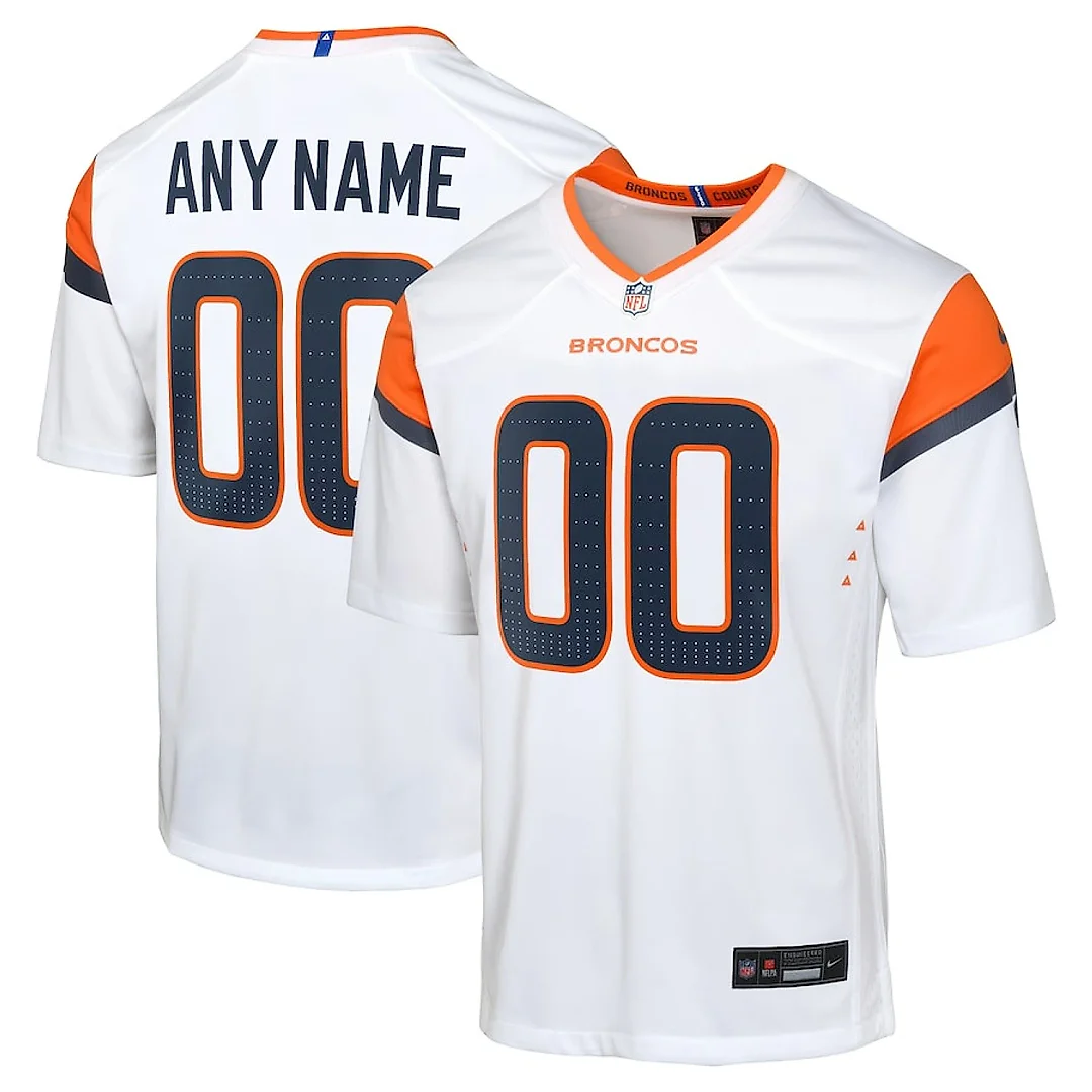 Zennovawear Denver Broncos Custom Game YOUTH Jersey - White
