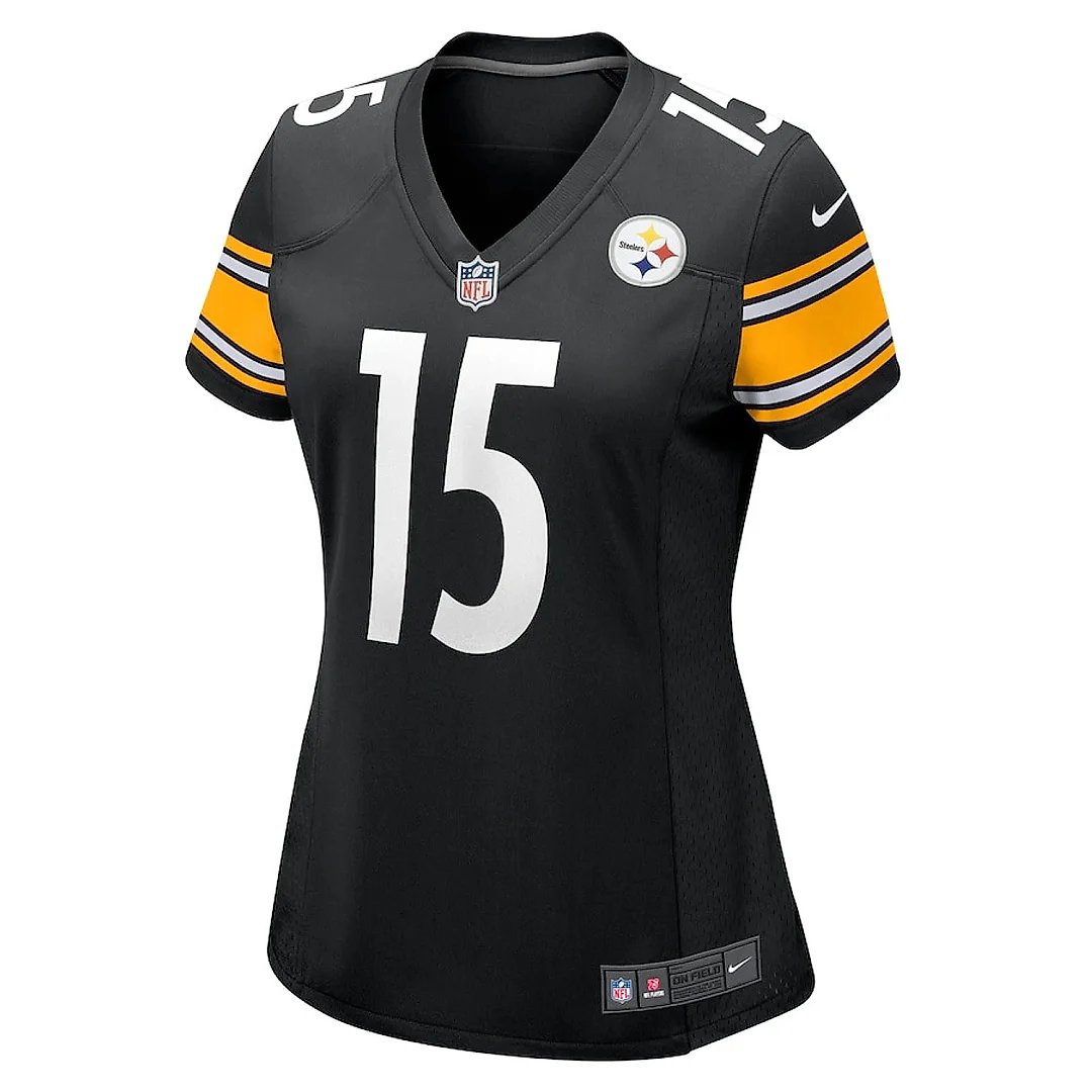 Zennovawear Denzel Mims 15 Pittsburgh Steelers Game Women Jersey - Black