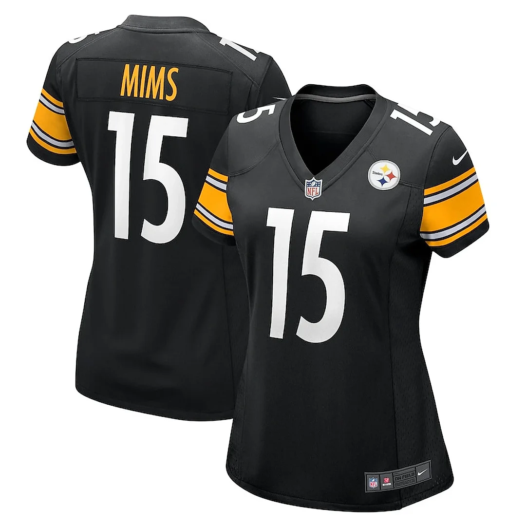 Zennovawear Denzel Mims 15 Pittsburgh Steelers Game Women Jersey - Black