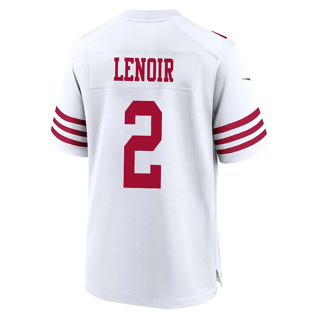 Zennovawear Deommodore Lenoir 2 San Francisco 49ers NFC Champions Patch Game Men Jersey - White