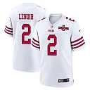 Zennovawear Deommodore Lenoir 2 San Francisco 49ers NFC Champions Patch Game Men Jersey - White