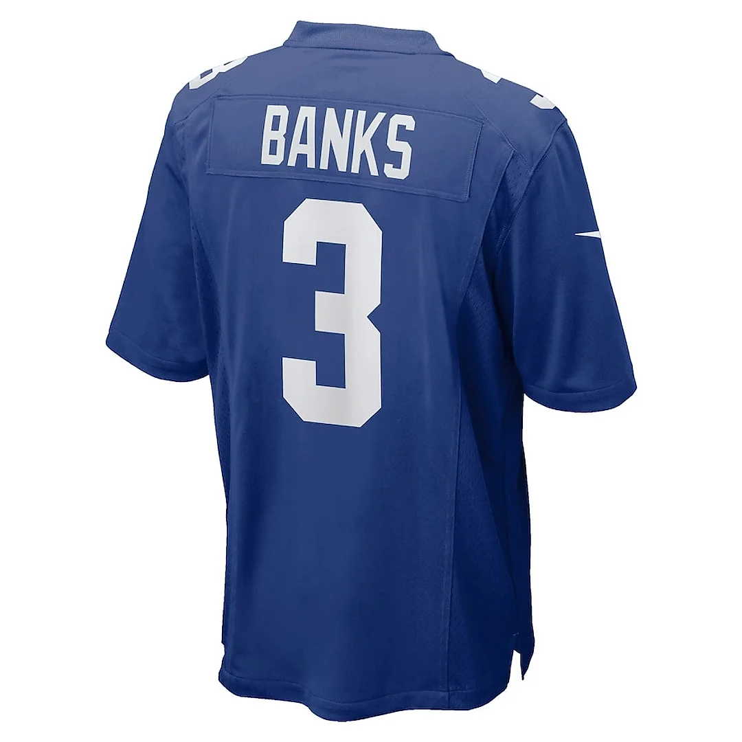 Zennovawear Deonte Banks 3 New York Giants Game Men Jersey - Royal