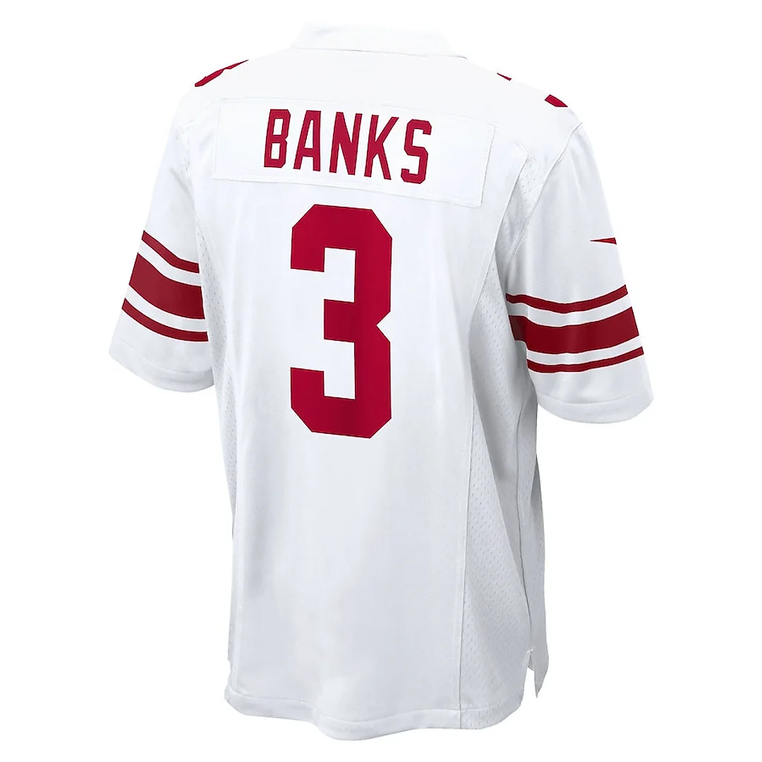 Zennovawear Deonte Banks 3 New York Giants Game Men Jersey - White