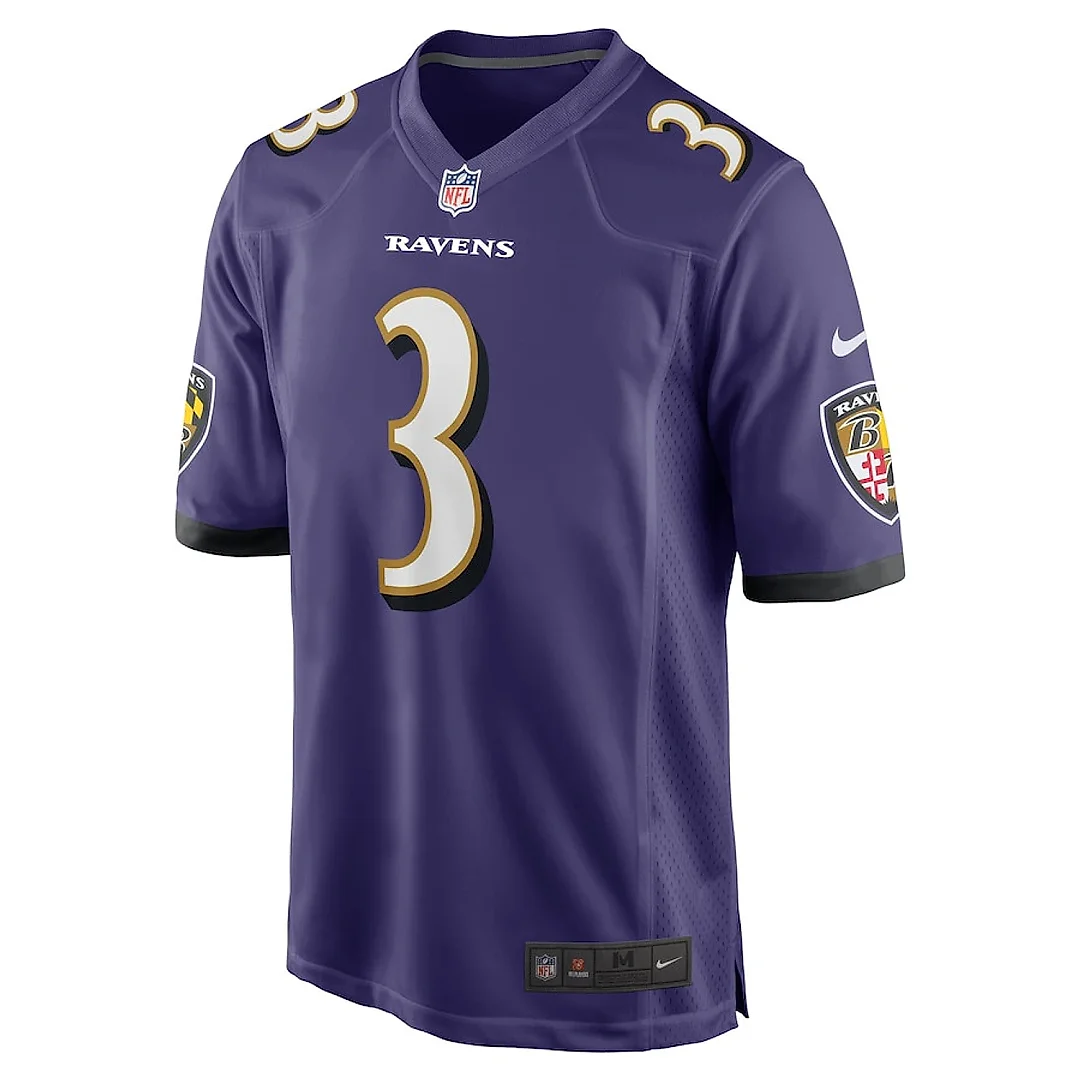 Zennovawear Deonte Harty 3 Baltimore Ravens Team Game Men Jersey - Purple