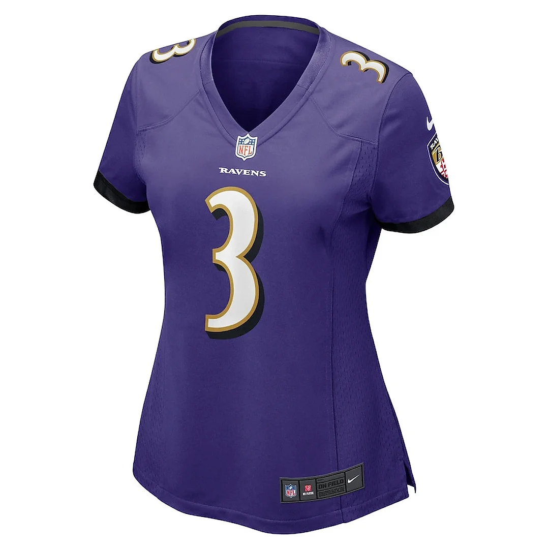 Zennovawear Deonte Harty 3 Baltimore Ravens Women's Game Jersey - Purple