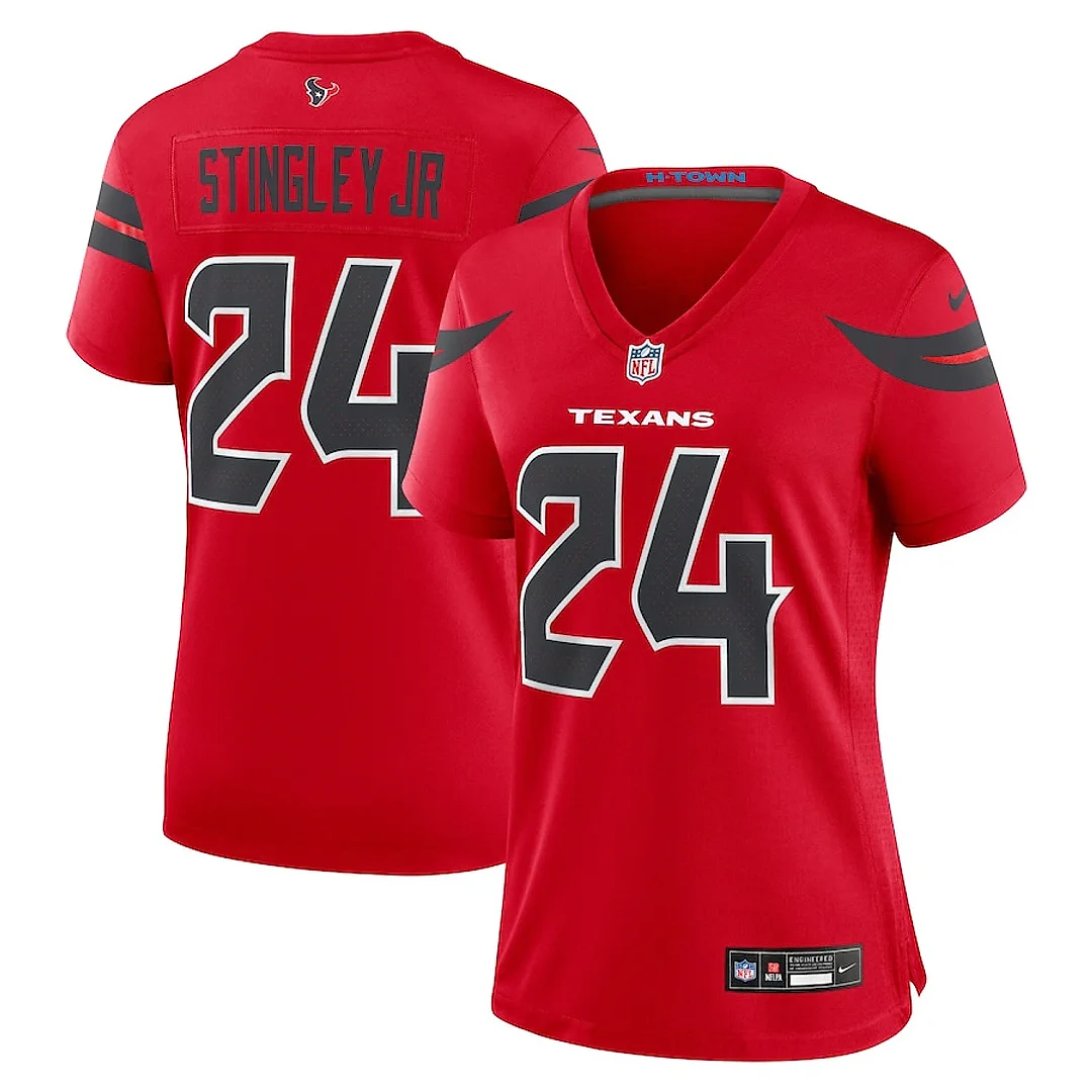 Zennovawear Derek Stingley Jr. 24 Houston Texans Women Alternate Game Jersey - Red
