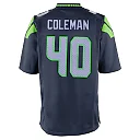 Zennovawear Derrick Coleman 40 Seattle Seahawks YOUTH Team Color Game Jersey - College Navy