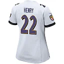 Zennovawear Derrick Henry 22 Baltimore Ravens Game Women Jersey - White