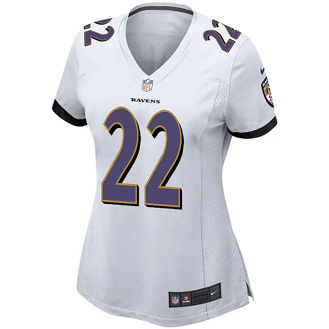 Zennovawear Derrick Henry 22 Baltimore Ravens Game Women Jersey - White
